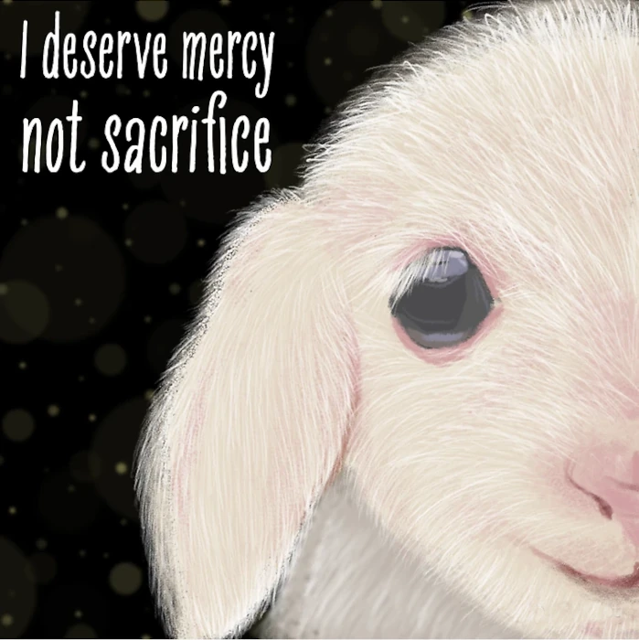 Vegan message sticker: