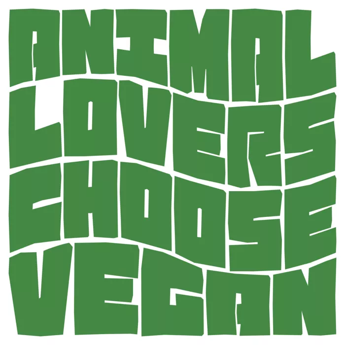 Vegan message sticker: Animal Lovers Choose Vegan