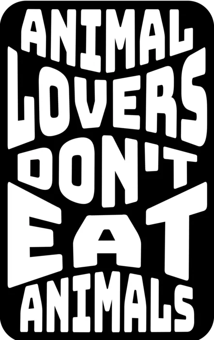 Vegan message sticker: Animal Lovers Don't Eat Animals