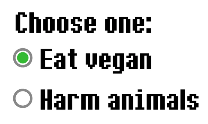 Vegan message sticker: Choose One - Eat Vegan