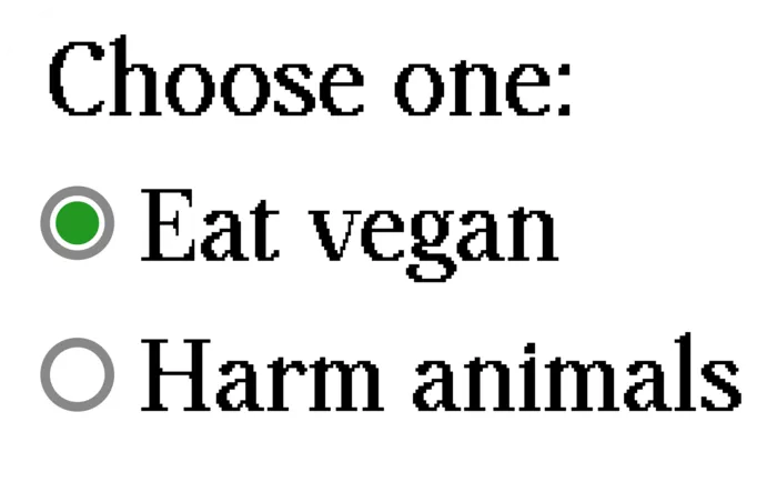 Vegan message sticker: Choose One - Eat Vegan