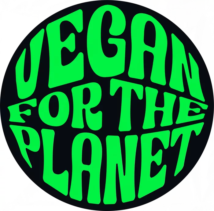 Vegan message sticker: Vegan For The Planet