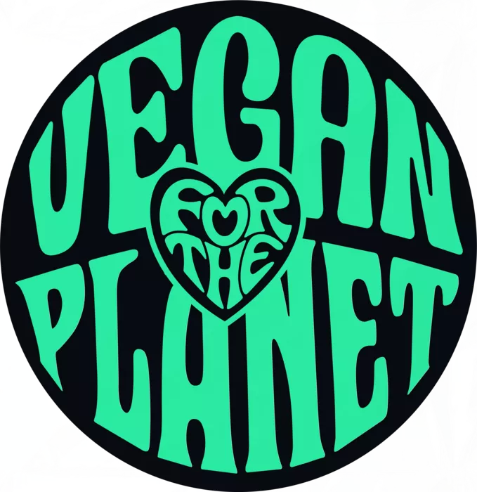 Vegan message sticker: Vegan For The Planet