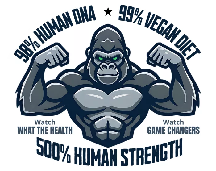 Vegan message sticker: Vegan Gorilla