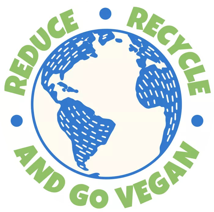 Vegan message sticker: Love Your Mother - Reduce - Recycle - Go Vegan