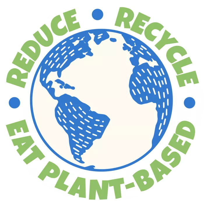 Vegan message sticker: Love Your Mother - Reduce - Recycle - Eat Plant Based