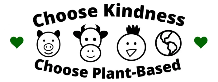 Vegan message sticker: Choose Kindness Choose Plant Based