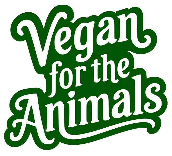 Vegan message sticker: Vegan For The Animals