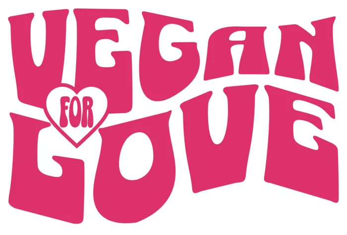 Vegan message sticker: Vegan For Love