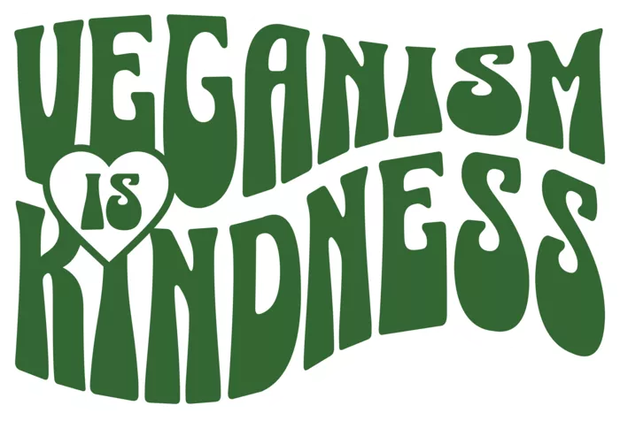 Vegan message sticker: Veganism Is Kindness