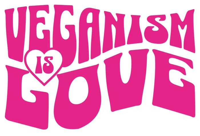 Vegan message sticker: Veganism Is Love