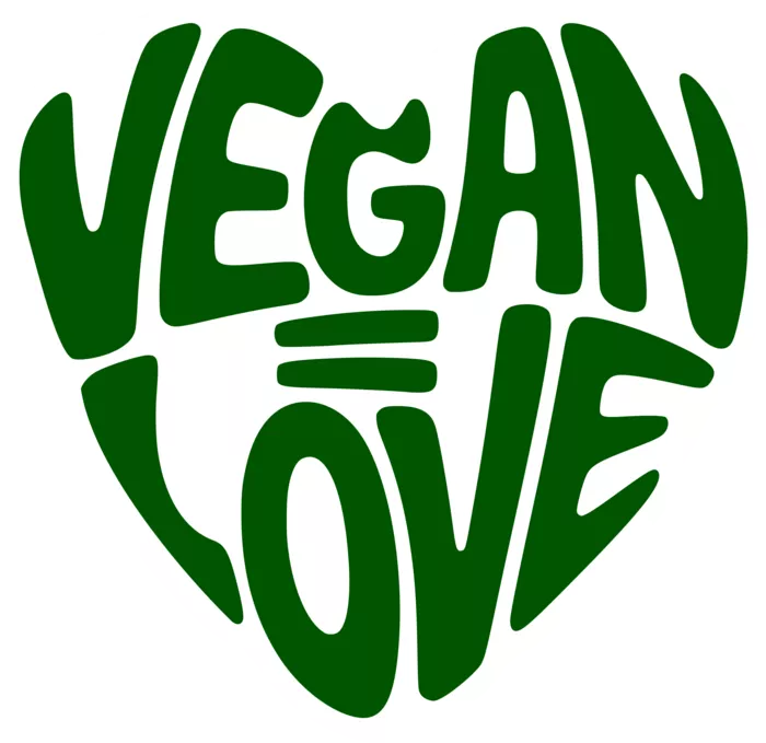 Vegan message sticker: Vegan Equals Love