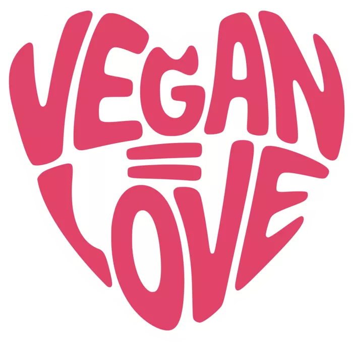 Vegan message sticker: Vegan Equals Love