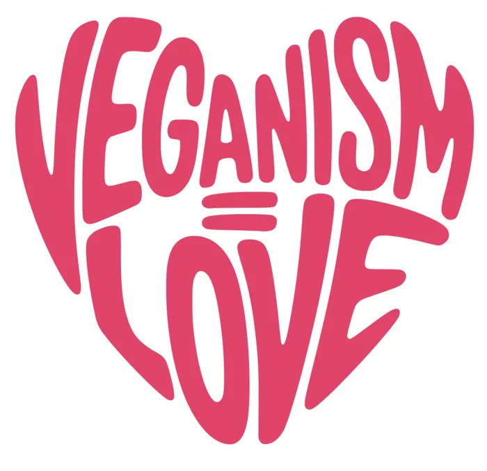 Vegan message sticker: Veganism Equals Love